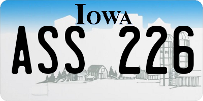 IA license plate ASS226