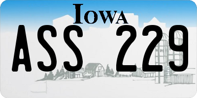 IA license plate ASS229