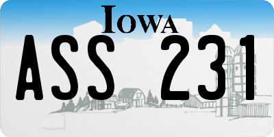 IA license plate ASS231