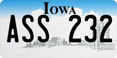 IA license plate ASS232