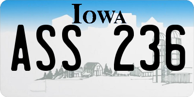 IA license plate ASS236