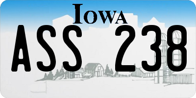 IA license plate ASS238