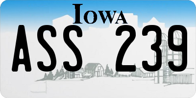 IA license plate ASS239