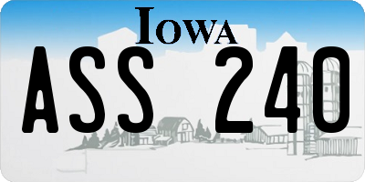 IA license plate ASS240