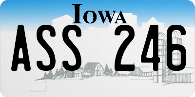 IA license plate ASS246