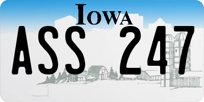 IA license plate ASS247