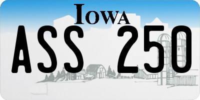 IA license plate ASS250