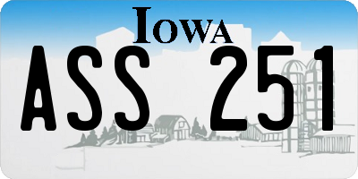IA license plate ASS251
