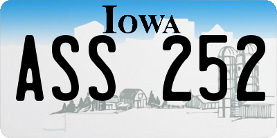 IA license plate ASS252