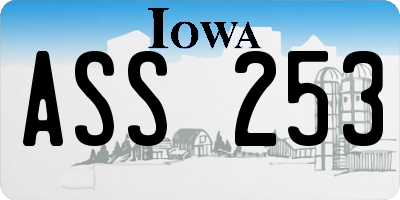 IA license plate ASS253