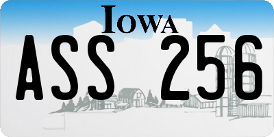IA license plate ASS256