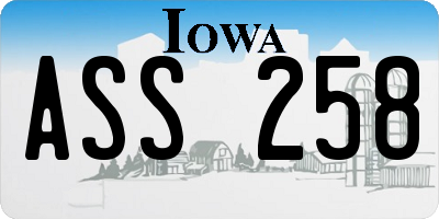 IA license plate ASS258