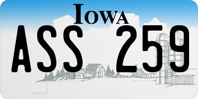 IA license plate ASS259