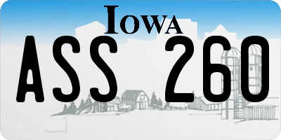 IA license plate ASS260