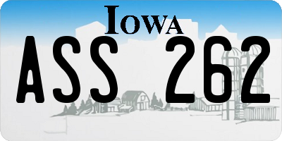 IA license plate ASS262