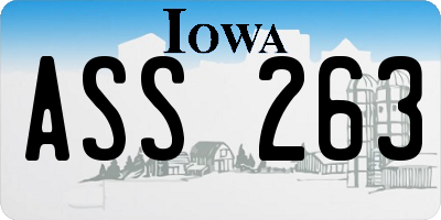 IA license plate ASS263
