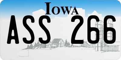 IA license plate ASS266