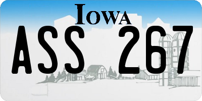 IA license plate ASS267