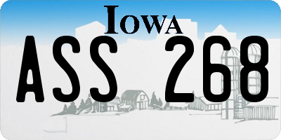 IA license plate ASS268