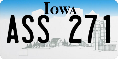 IA license plate ASS271