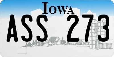 IA license plate ASS273