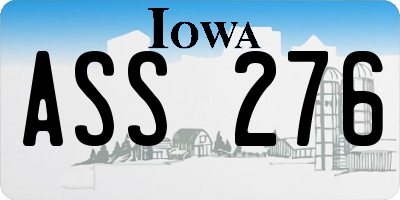 IA license plate ASS276