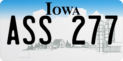 IA license plate ASS277