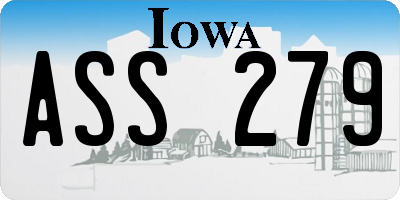 IA license plate ASS279