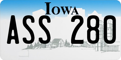 IA license plate ASS280