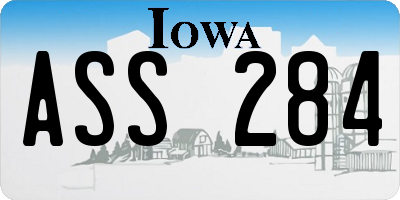 IA license plate ASS284