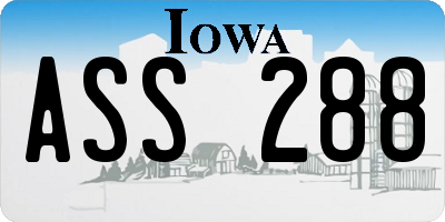 IA license plate ASS288
