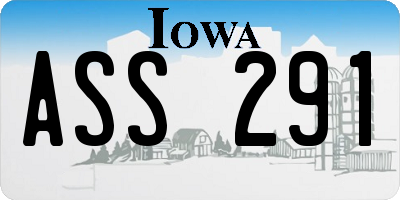 IA license plate ASS291