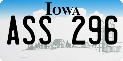 IA license plate ASS296