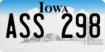 IA license plate ASS298