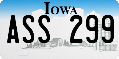 IA license plate ASS299
