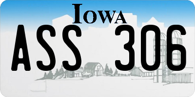 IA license plate ASS306