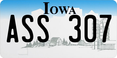 IA license plate ASS307