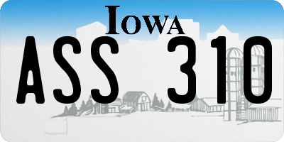 IA license plate ASS310