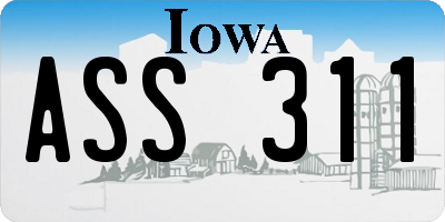IA license plate ASS311