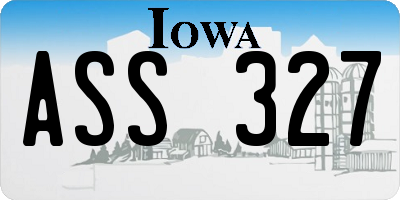IA license plate ASS327