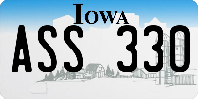 IA license plate ASS330