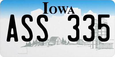 IA license plate ASS335