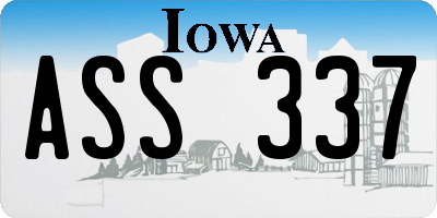IA license plate ASS337
