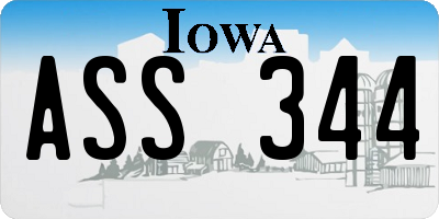 IA license plate ASS344