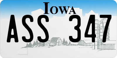 IA license plate ASS347