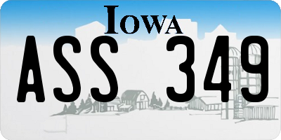IA license plate ASS349