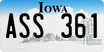 IA license plate ASS361