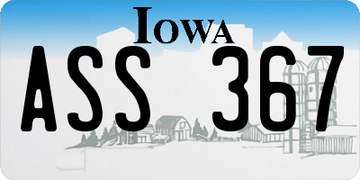 IA license plate ASS367