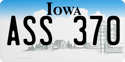 IA license plate ASS370