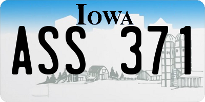 IA license plate ASS371